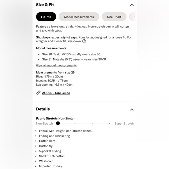 Agolde Fran jeans size 30 - Picture 16 of 16